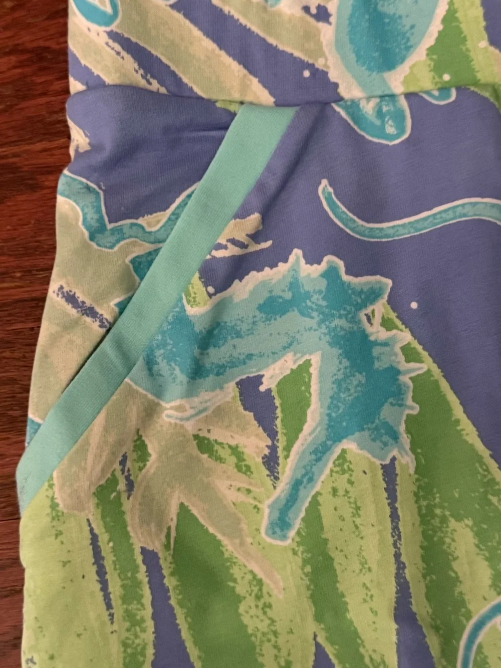 Anaclare Sassy SC skort nautical Scallop Hem Skort blue green NEW